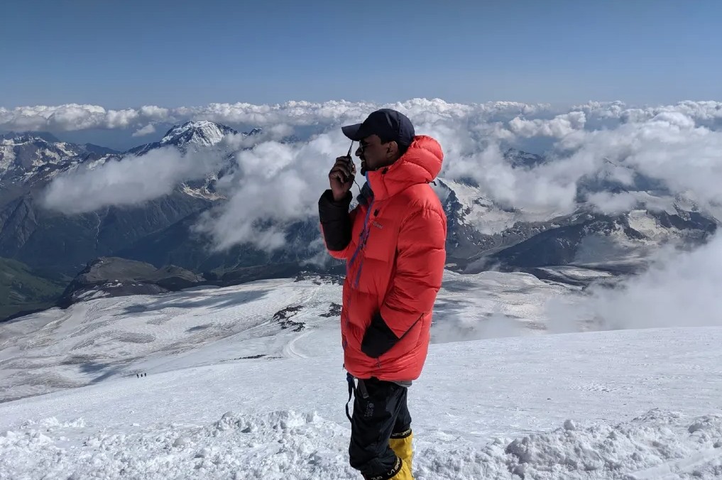Mount Elbrus glacier terrain