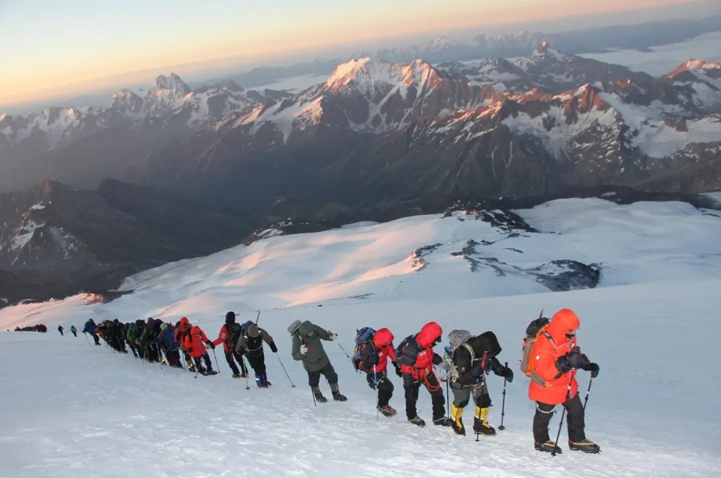 Mount Elbrus summit ridge