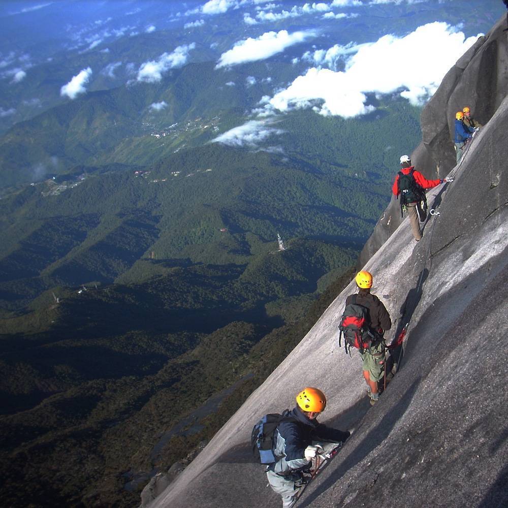 Kinabalu trekkers on the plateau